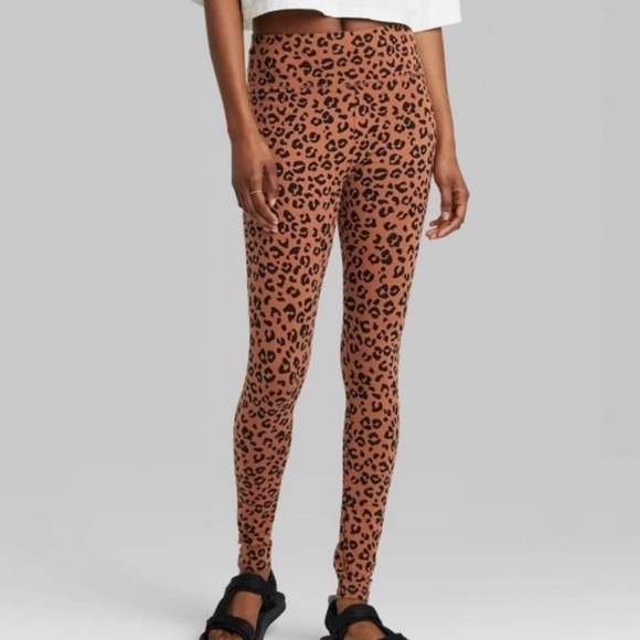 Wild Fable Leopard High Rise Leggings - Picture 2 of 8